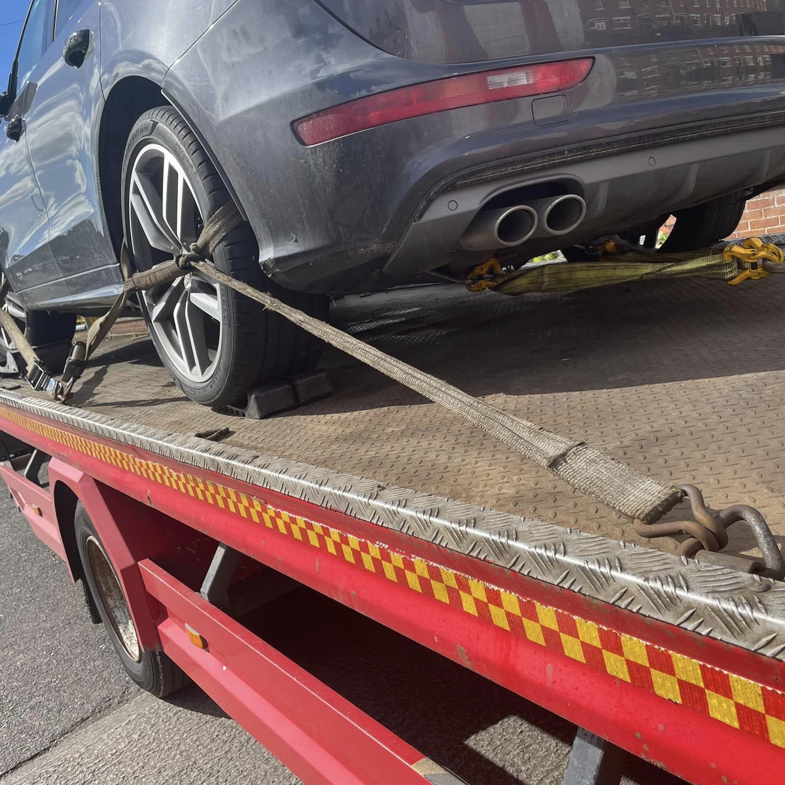 Audi on recovery truck